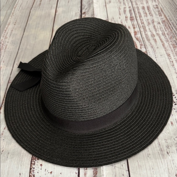 Scala Pronto Black Woven Fedora Hat - Picture 4 of 13